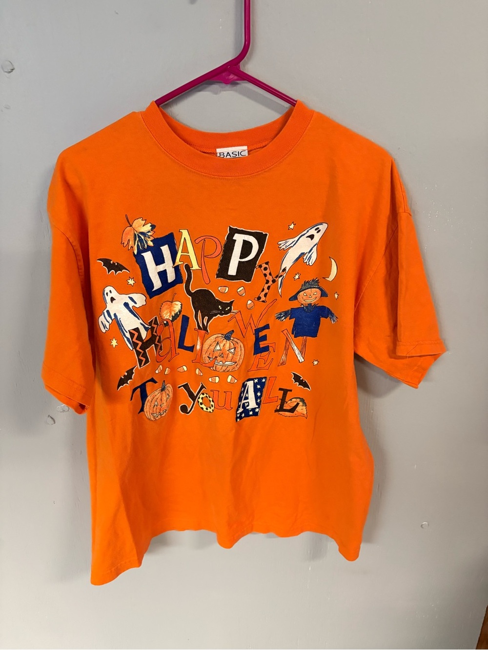 Orange Halloween Graphic Womens T-Shirt
